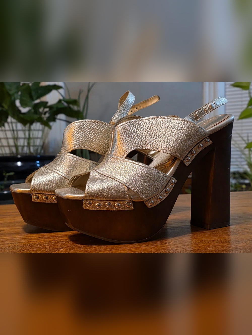 Gold Platform Sandals